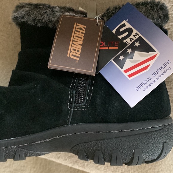 1 PAIR LEFT NWT KHOMBU WINTER WEATHER FUR TRIMMED BOOTIES - Picture 5 of 5